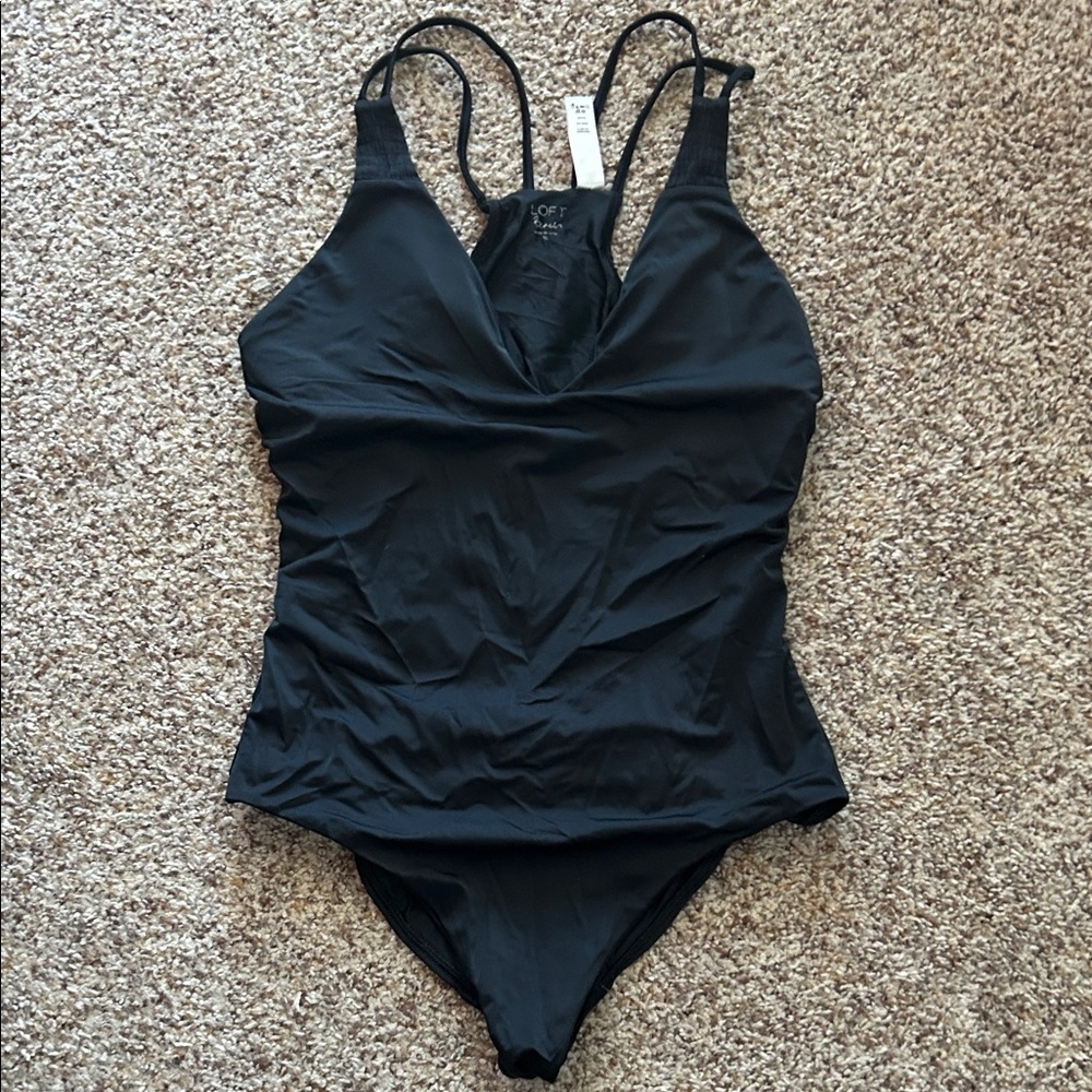 LOFT Classic Black One-Piece Swimsuit